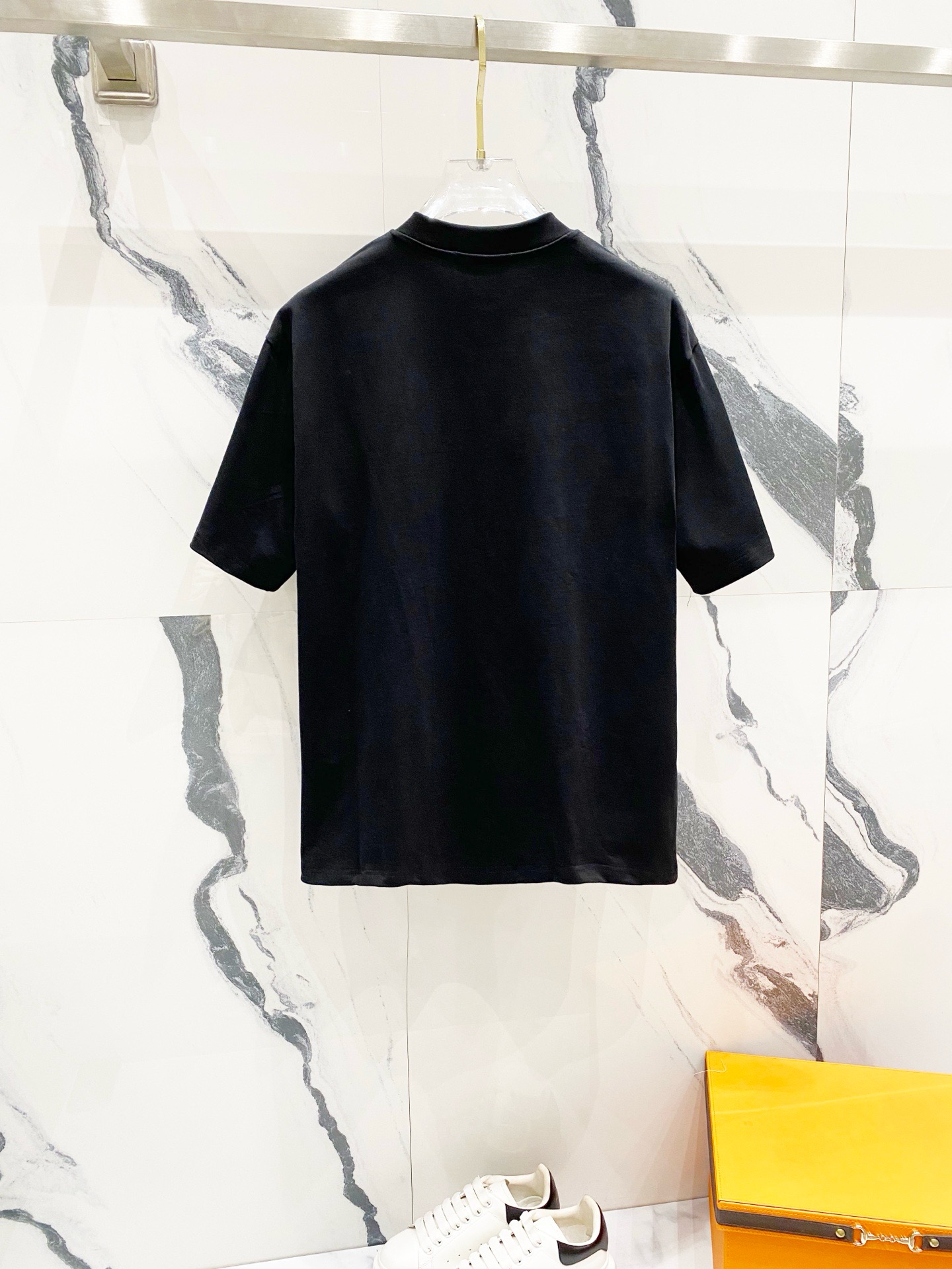 Prada triangle logo black tee