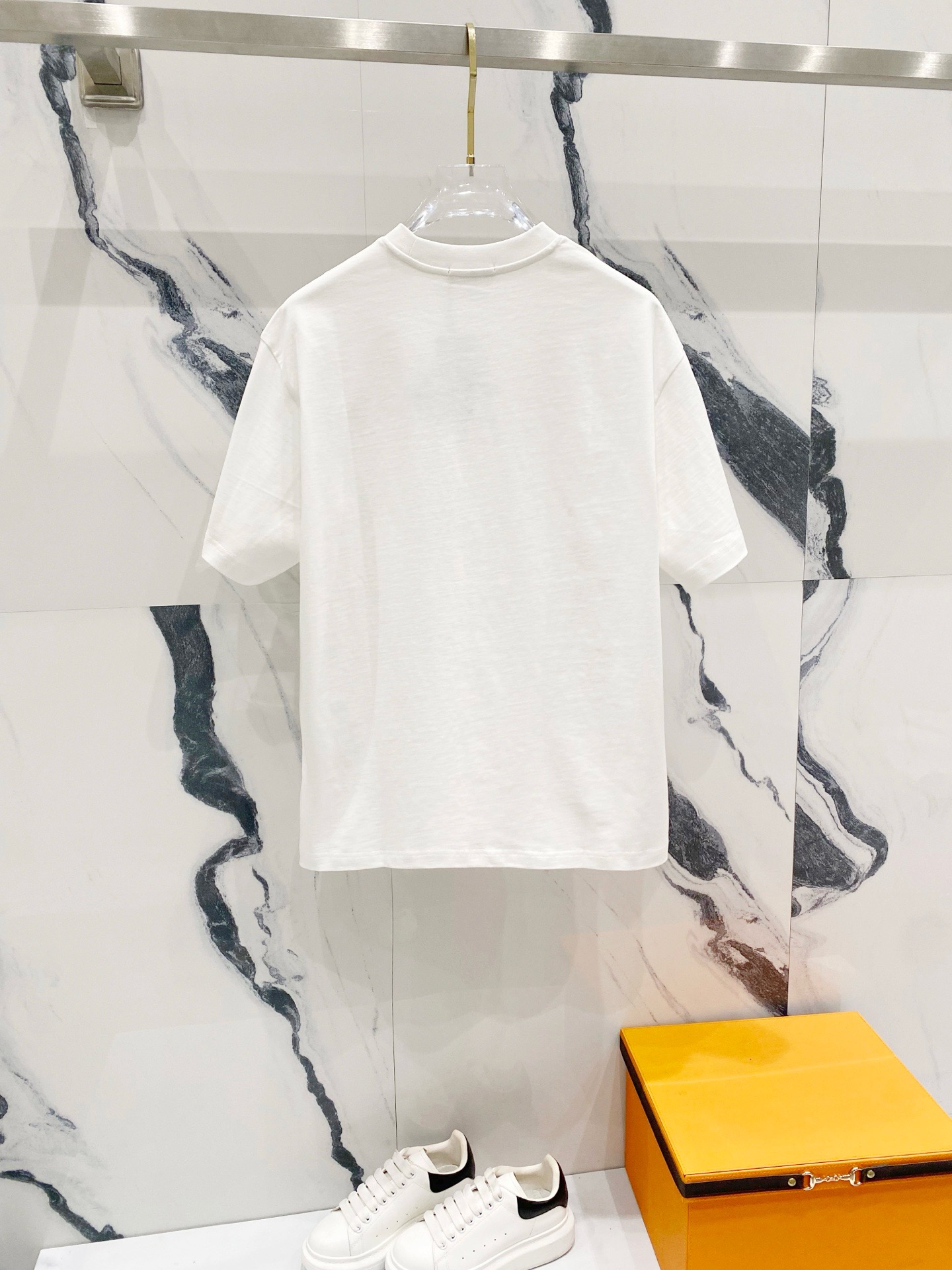 Prada classic black and white tee
