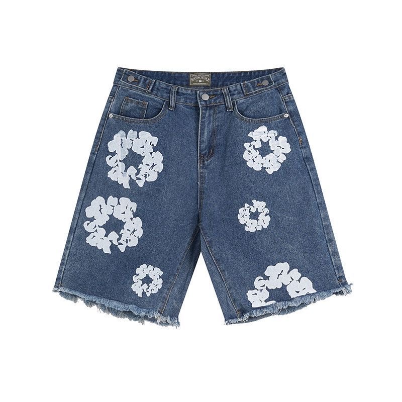 Denim Tear Flower Logo Denim Shorts 2 Colors