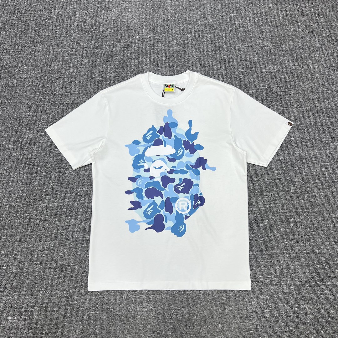 1:1 Best Quality Bape ABC Blue Camo Logo Tee 2 Colors