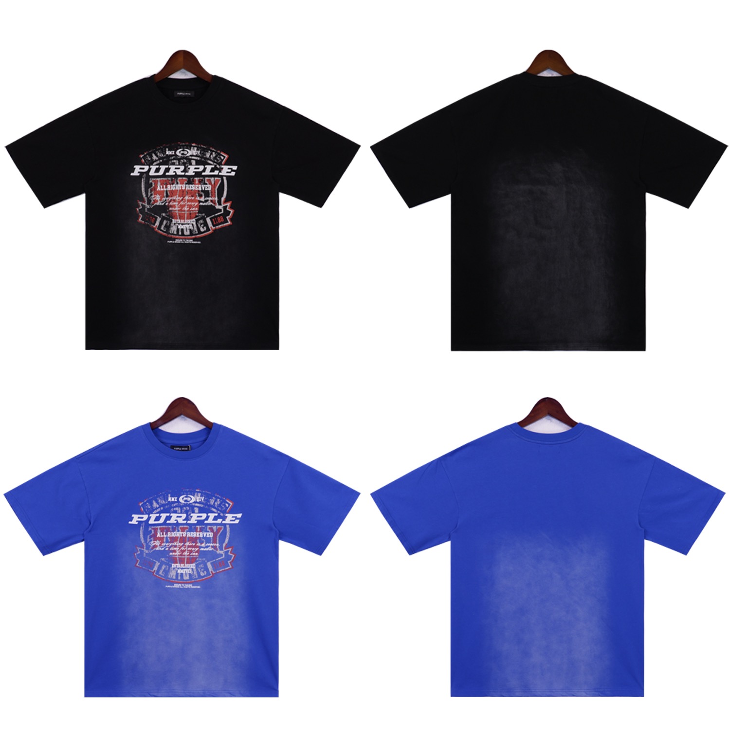 purple brand Logo 2 colors tee