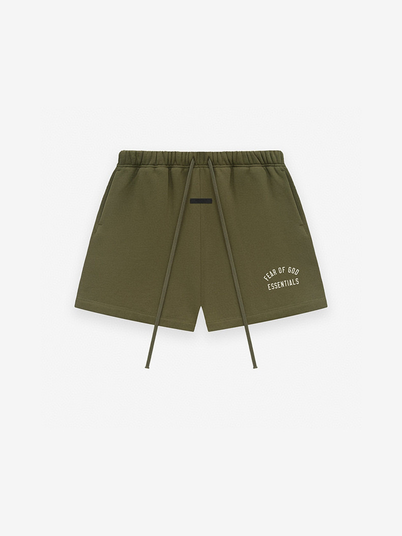1:1 Best Quality Fear of God ESSENTIALS Fall 24 Back to School Shorts Olive