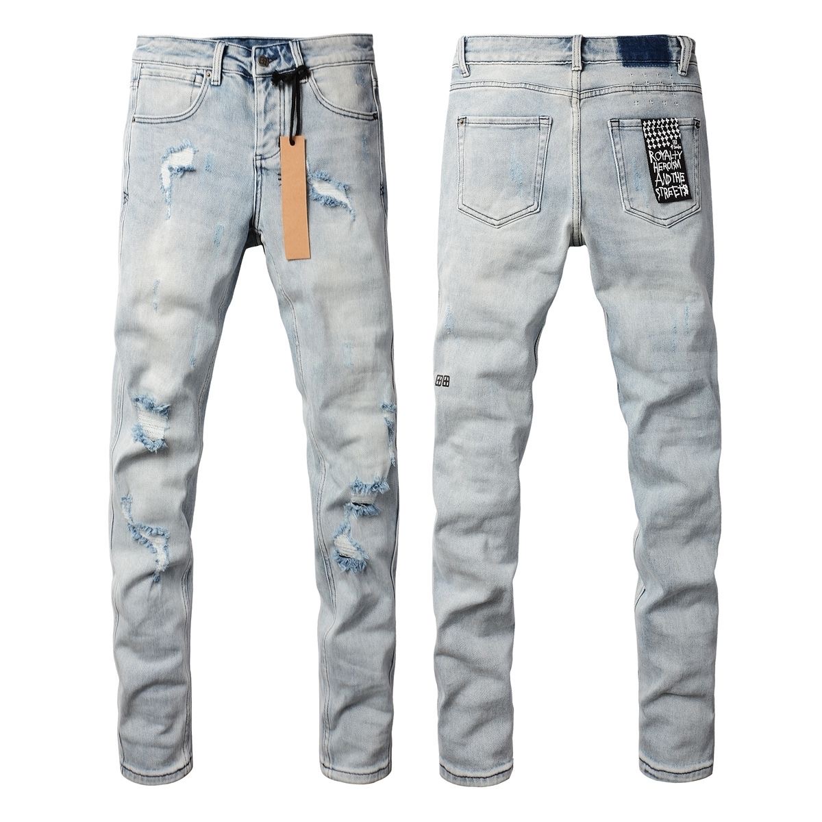 NO. 3001 Ksubi Ripped Jeans Light Blue Color