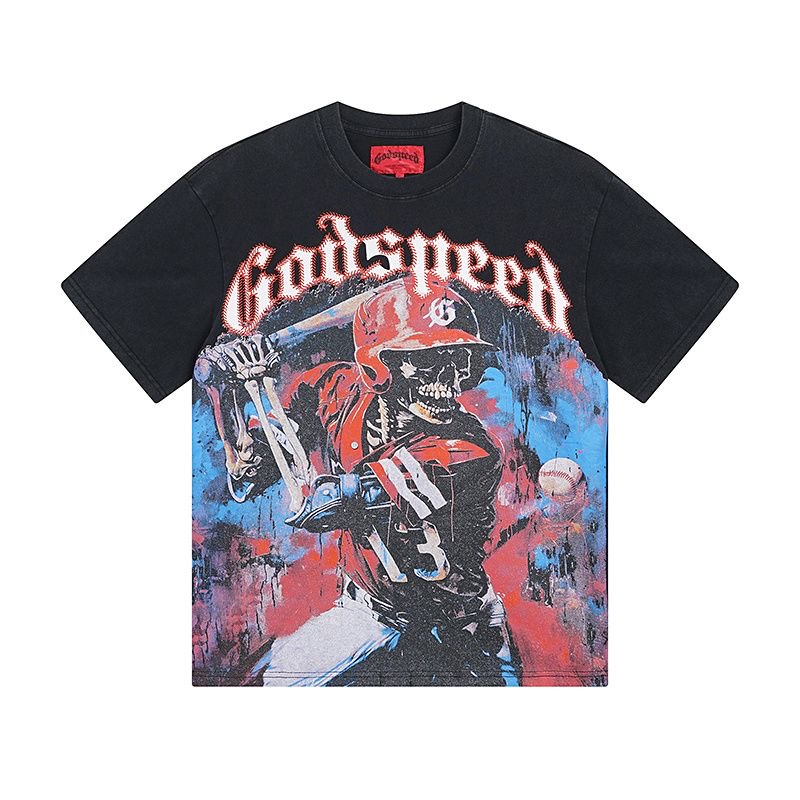 Godspeed Skull Baseball Tee 2 Colors