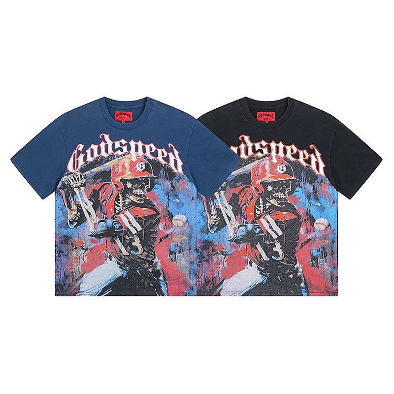 Godspeed Skull Baseball Tee 2 Colors