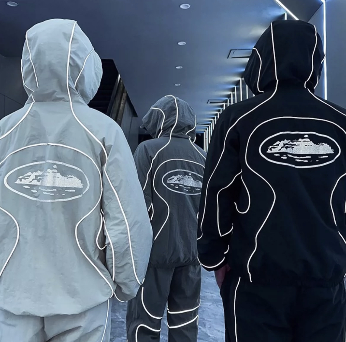 NK & Corteiz reflective Jacket and pants Set 3 Colors