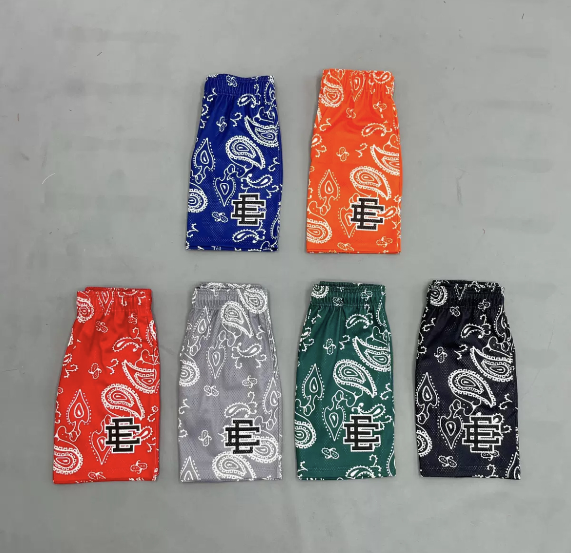 1:1 Best Quality EE Bandana Shorts 6 Colors with All Tags