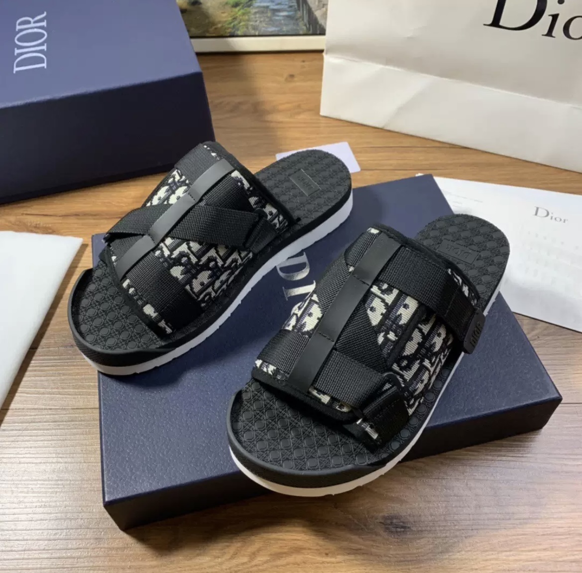 Dior Slide Full logo Classic Color Black