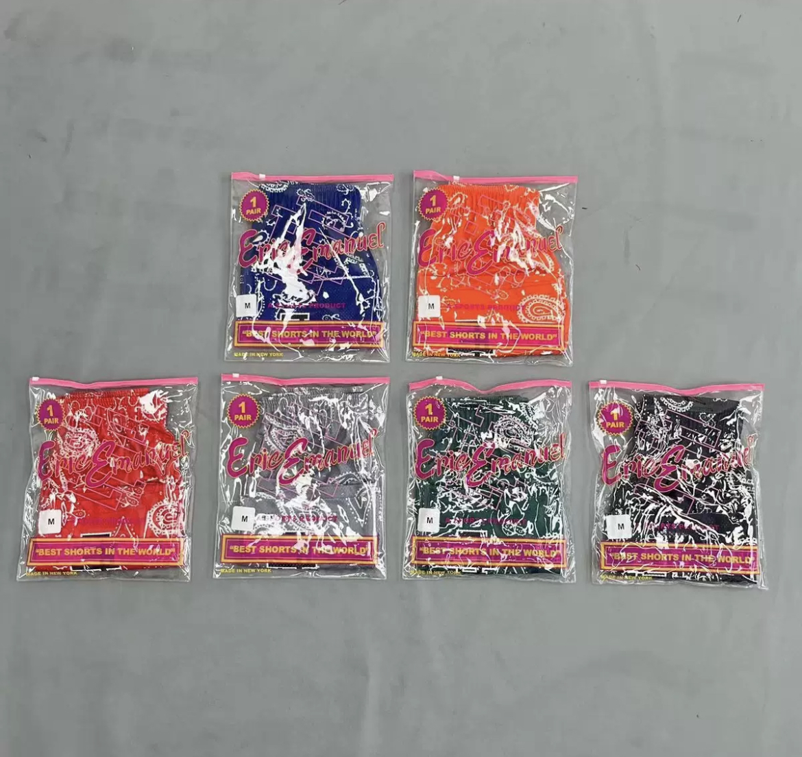 1:1 Best Quality EE Bandana Shorts 6 Colors with All Tags