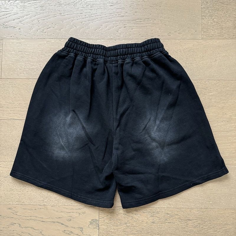 Hellstar Pink Logo Shorts Black Color