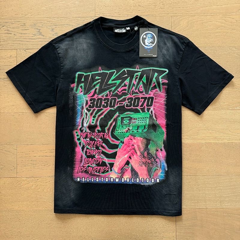 Hellstar washed 3030-3070 logo tees