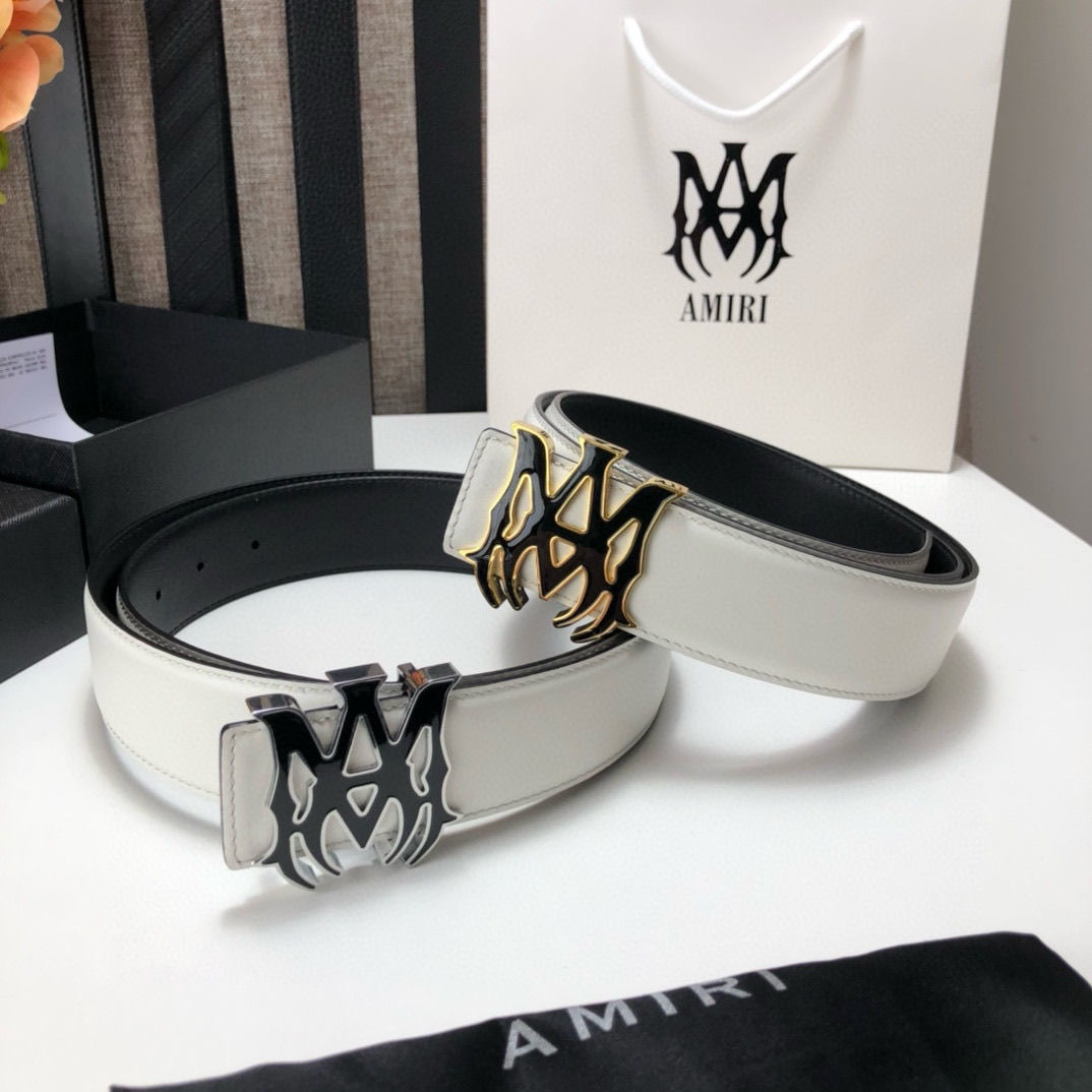 Amiri logo golden sliver anti-glare screen belts