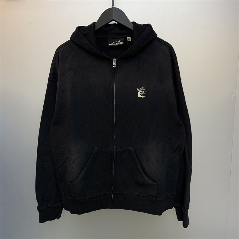 Hellstar Small Logo Zipper Hoodie Black