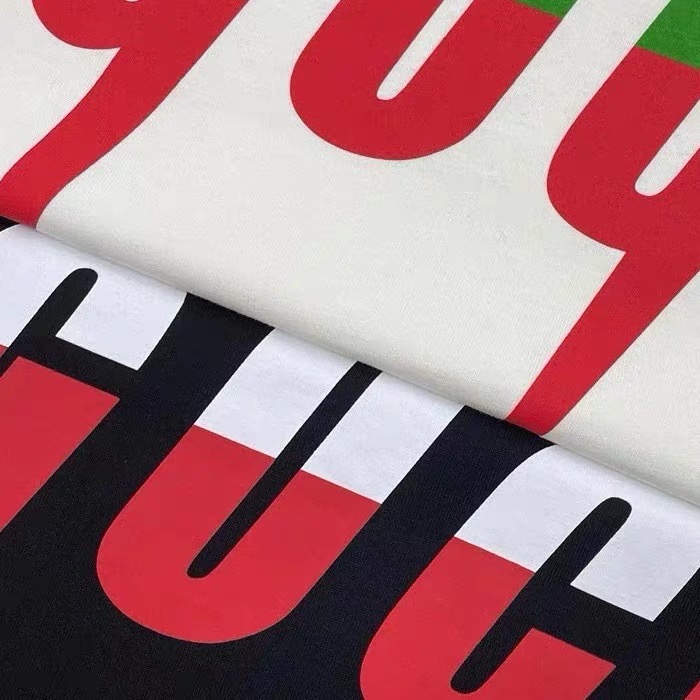 Gucci lighting black and cream color tees