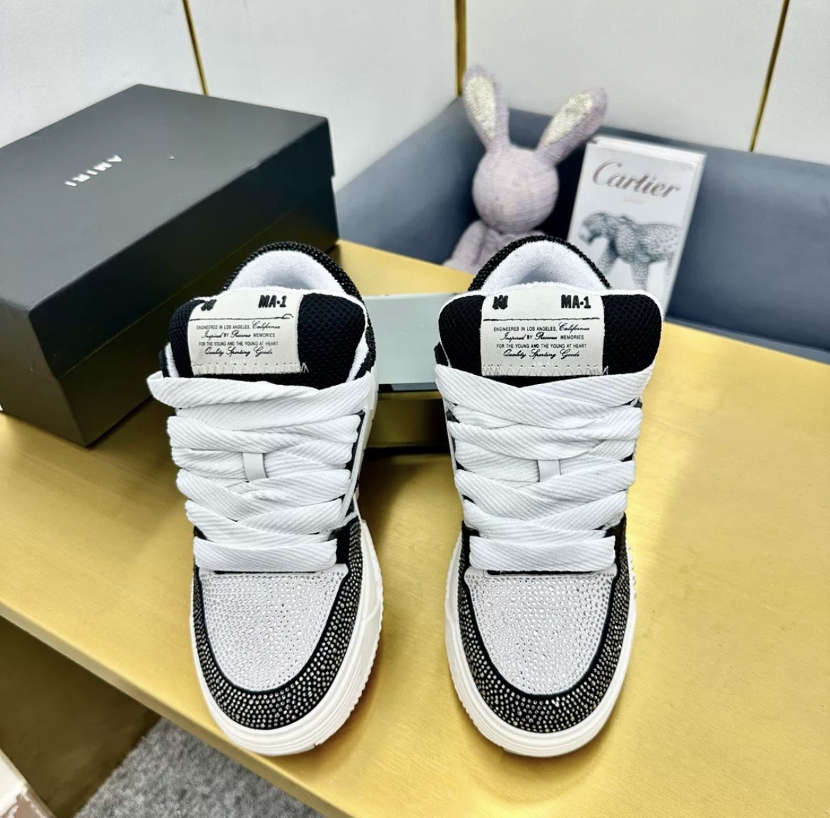 AMIRI Diamond BLack & White Shoes