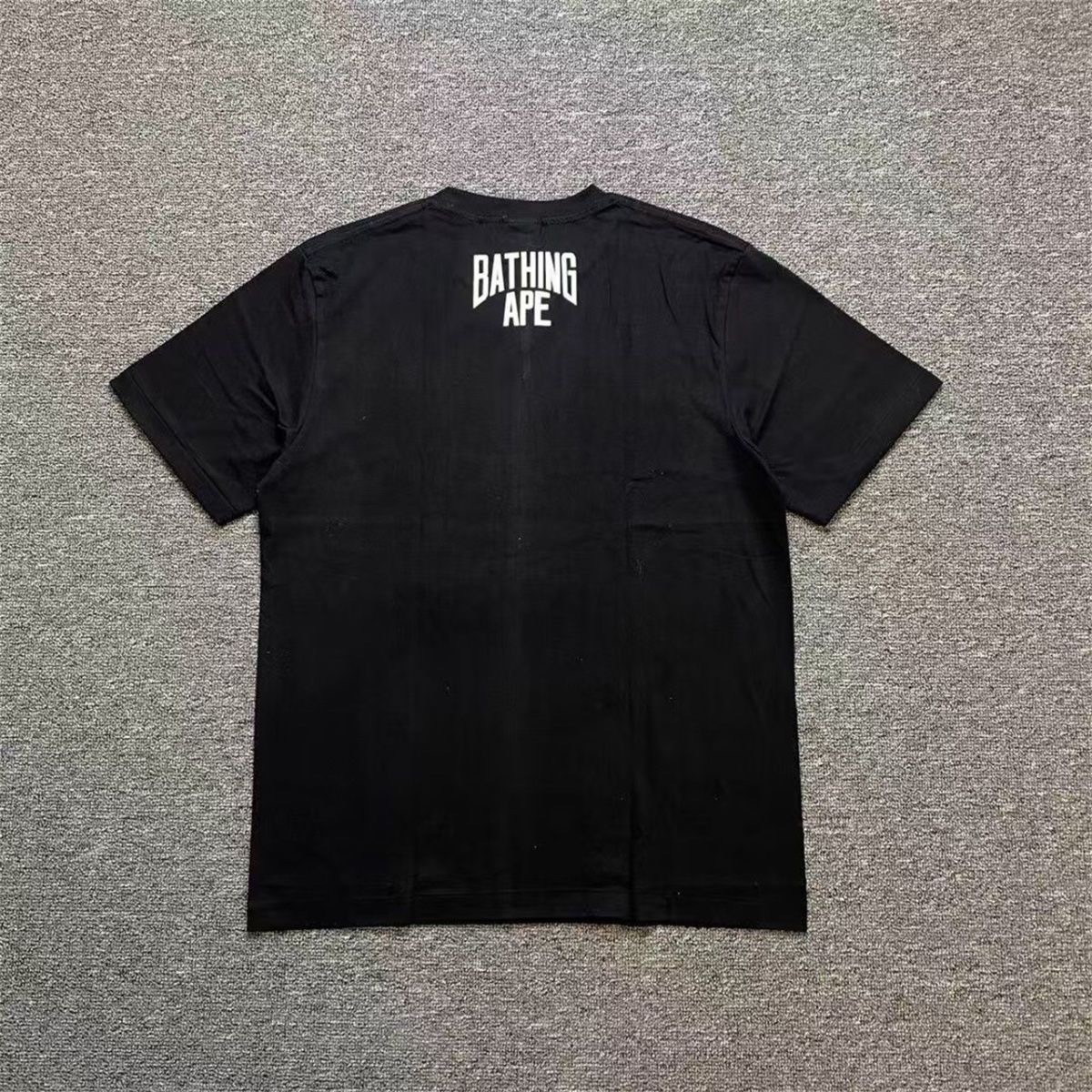 Bape black and white APE letters tees