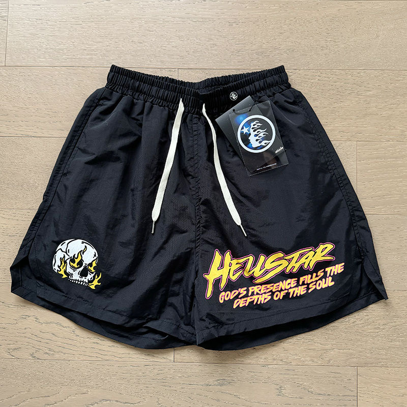 Hellstar retro skull print shorts