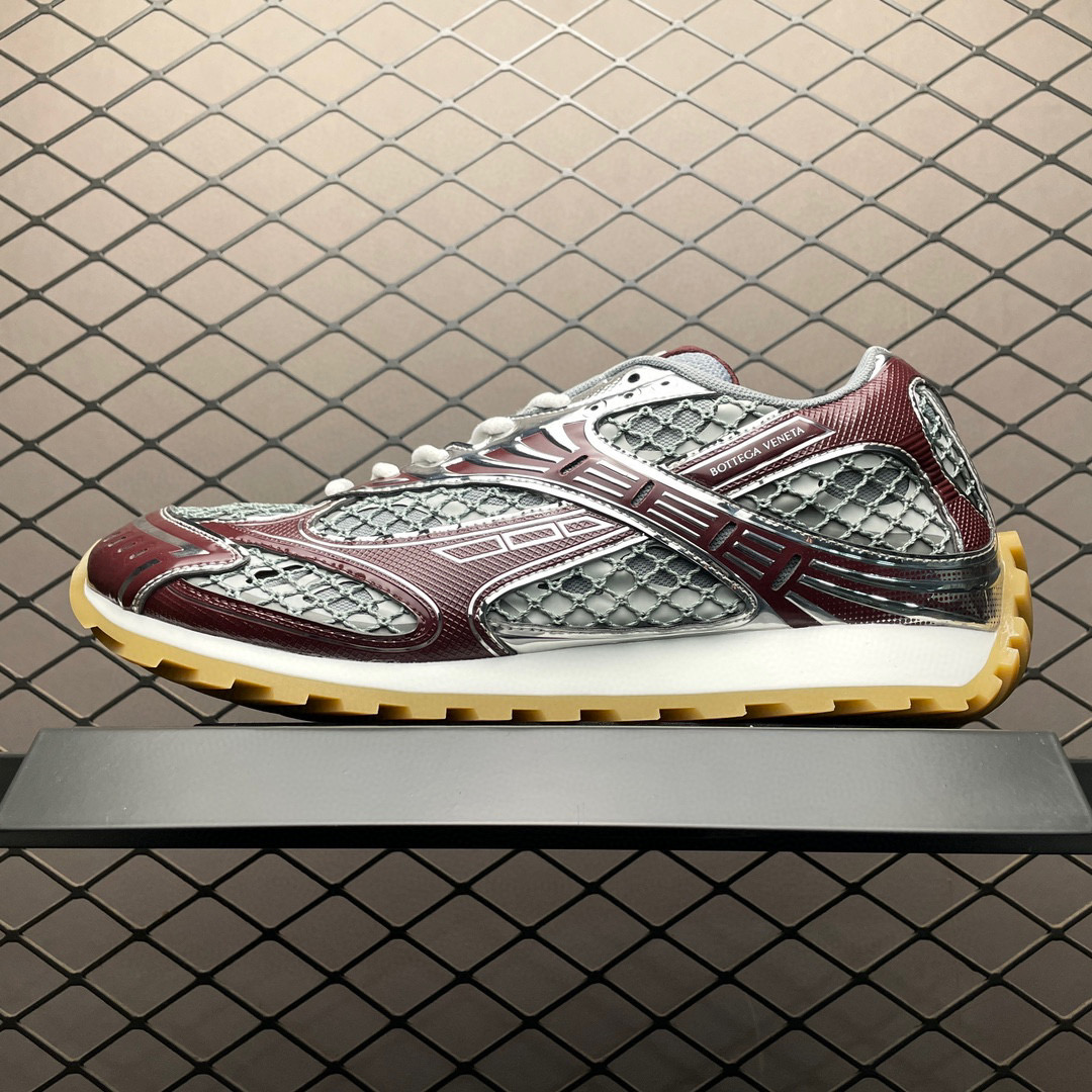 Bottega Veneta Orbit Runner Wine Red Shoes