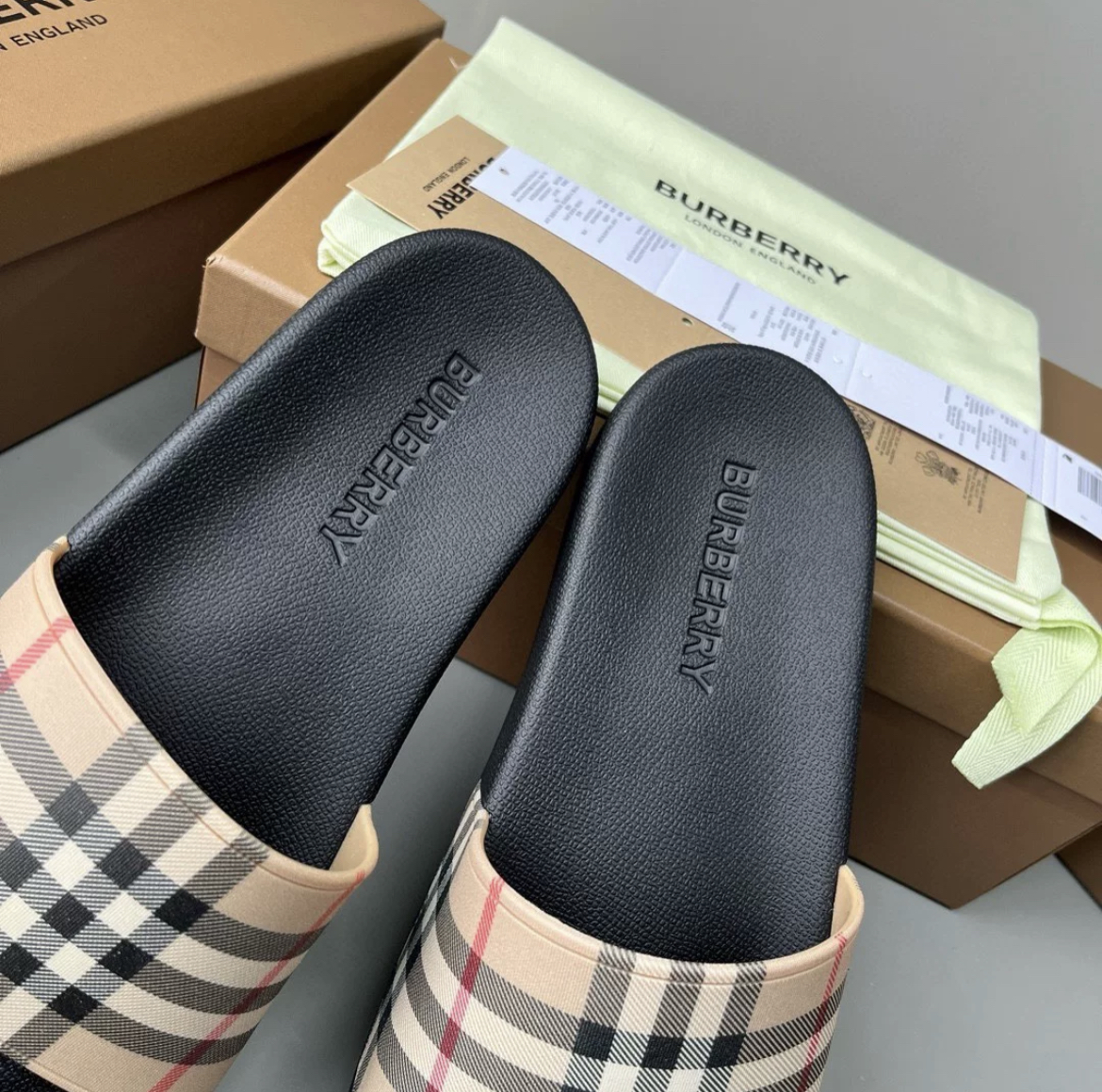 Burberry Classic Checker Slide Black