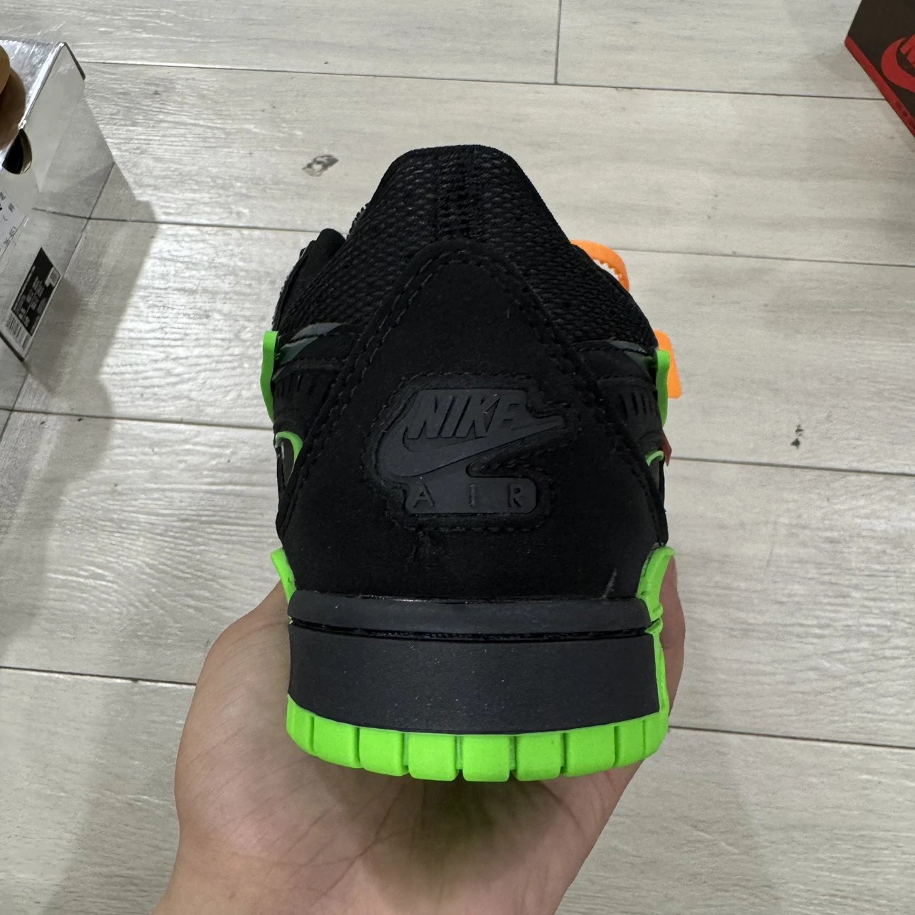 off white & Rubber Dunk Air sneaker Black