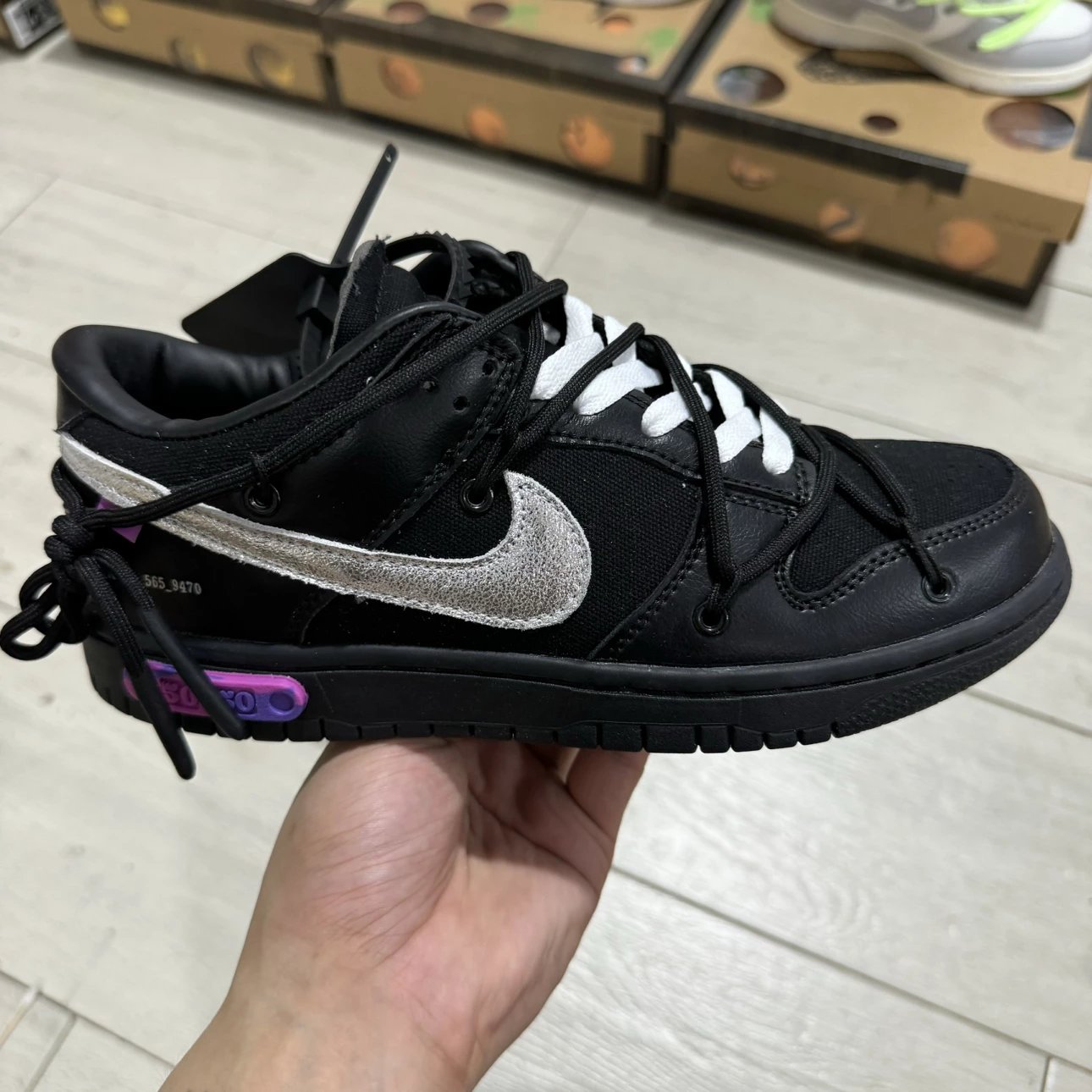 Off White & NK Dunk SB The 50 (50:50) Black