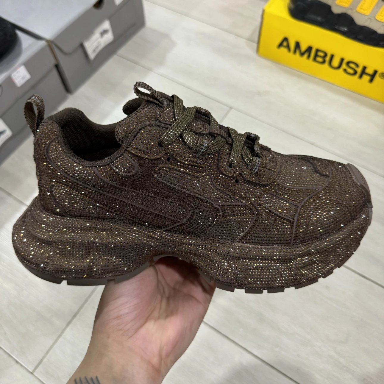 Balenciaga Diamond 3XL Shoes Brown