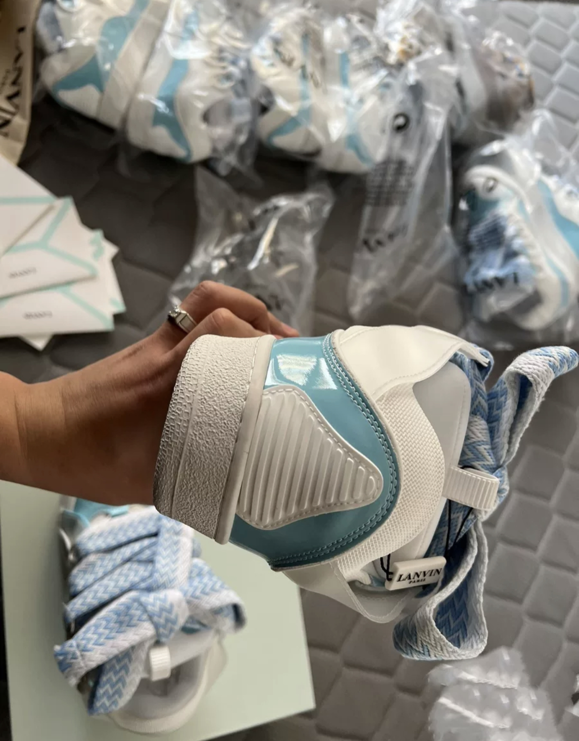1:1 LANVIN Sky Blue Color Sneaker