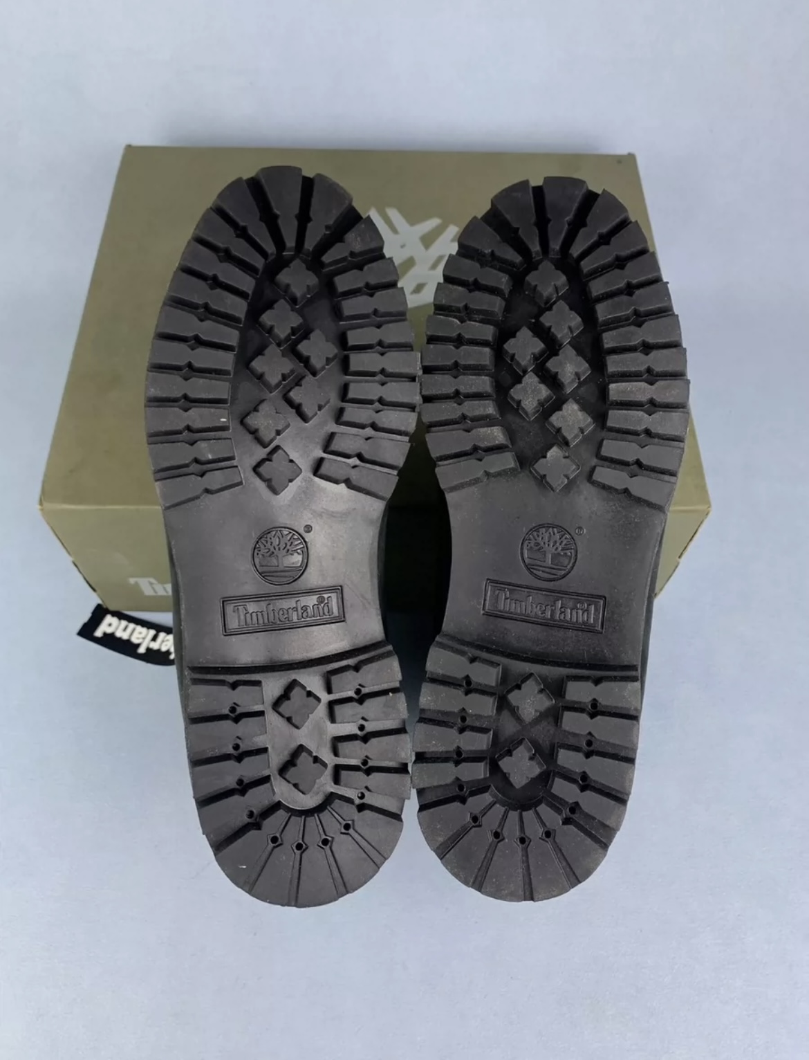 Timberland White Logo Letters Boot Black