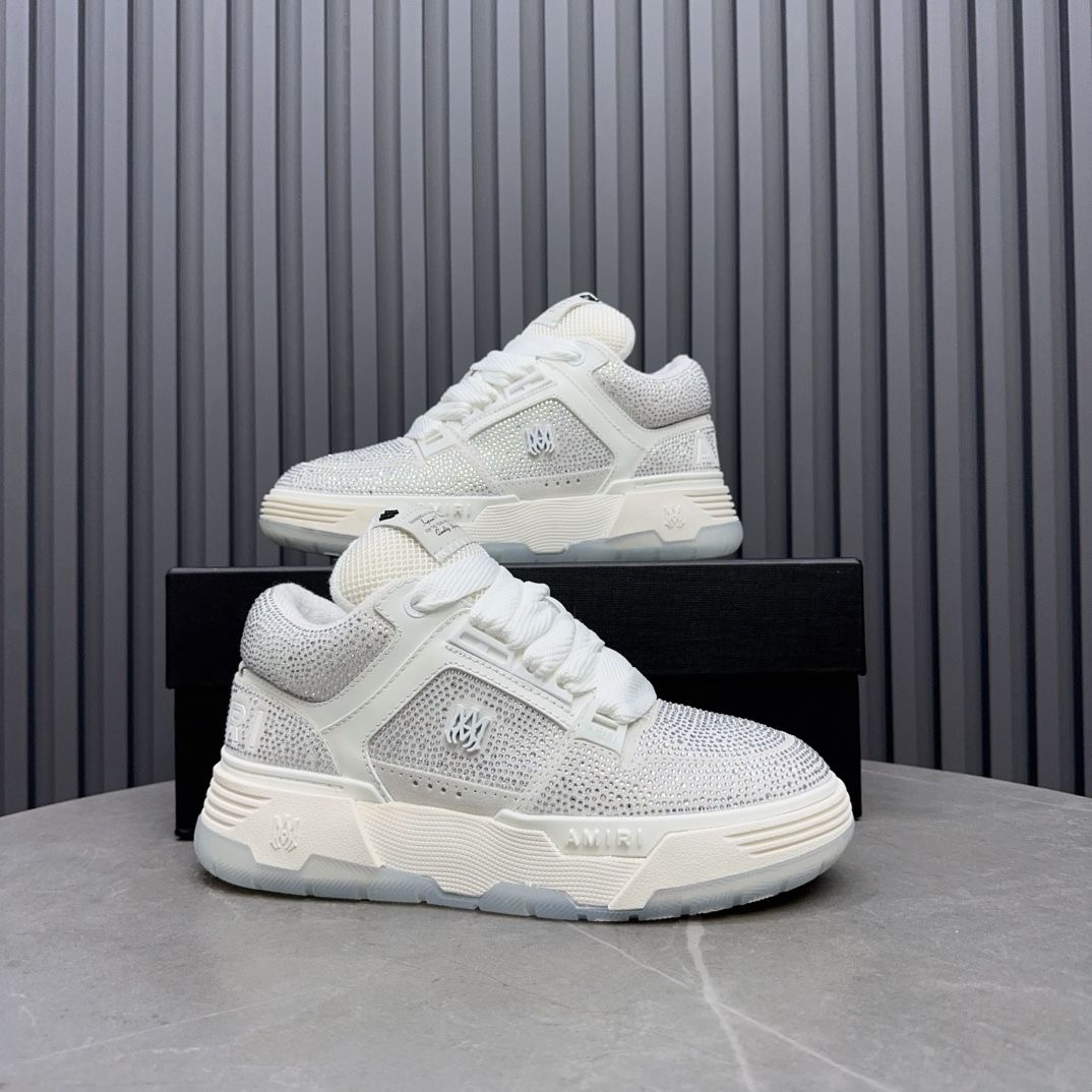 2025 new amiri white diamonds shoes