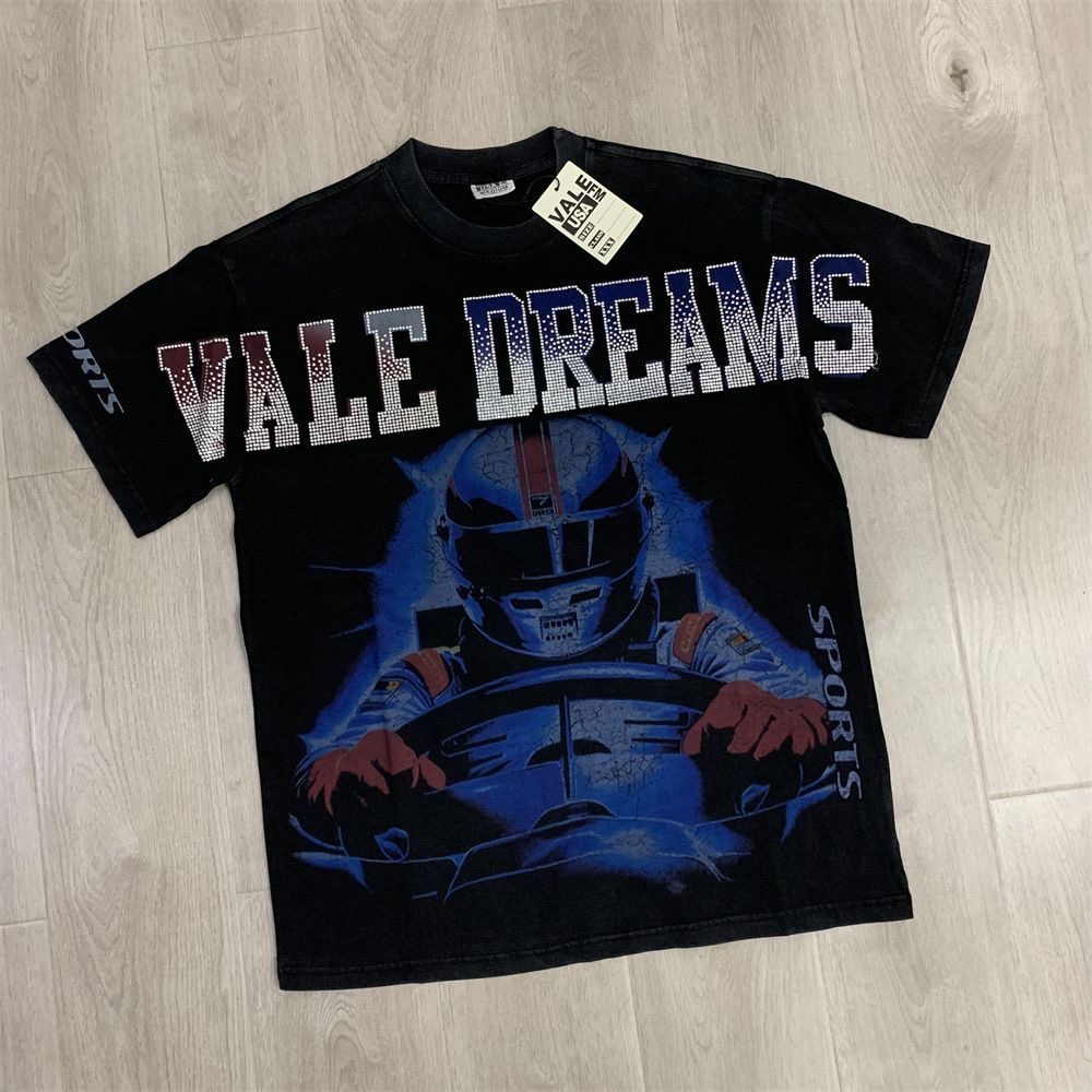 Vale Diamond Letters  racedriver Tee Black