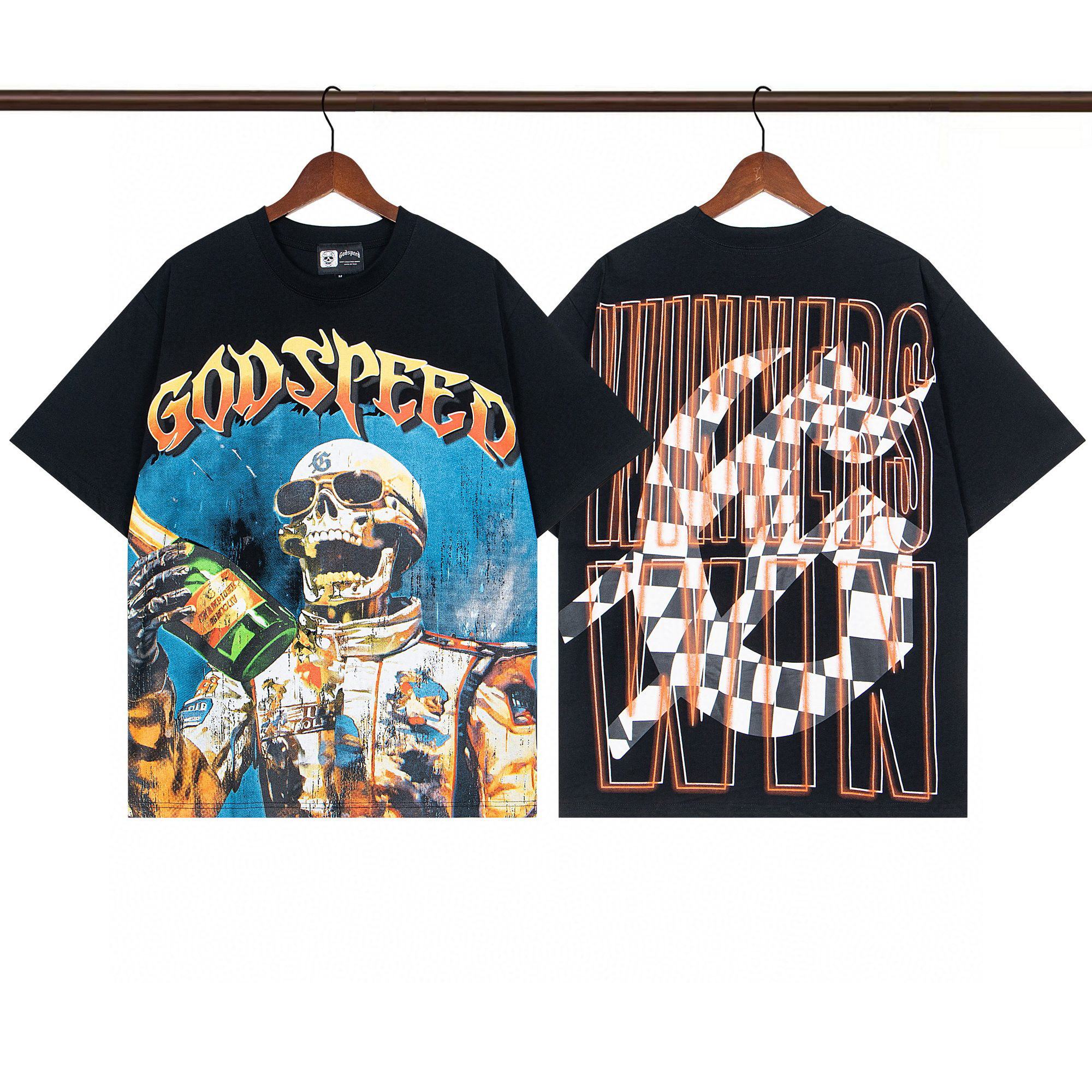 Godspeed Skull racingdriver Tee Black
