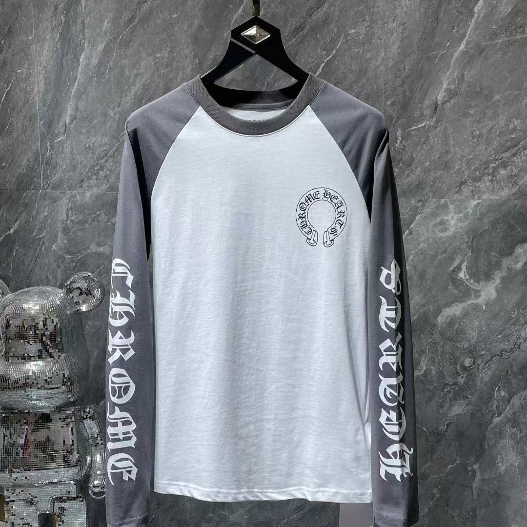 chrome heart Large horseshoe pattern multi-color long-sleeved placketed shirt