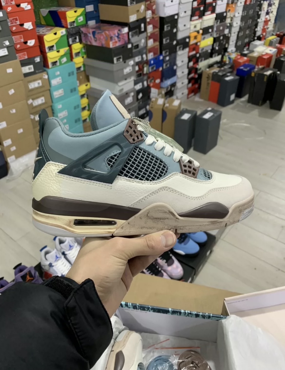 AJ4 Air Jordan 4 Snorlax Custom Make old models