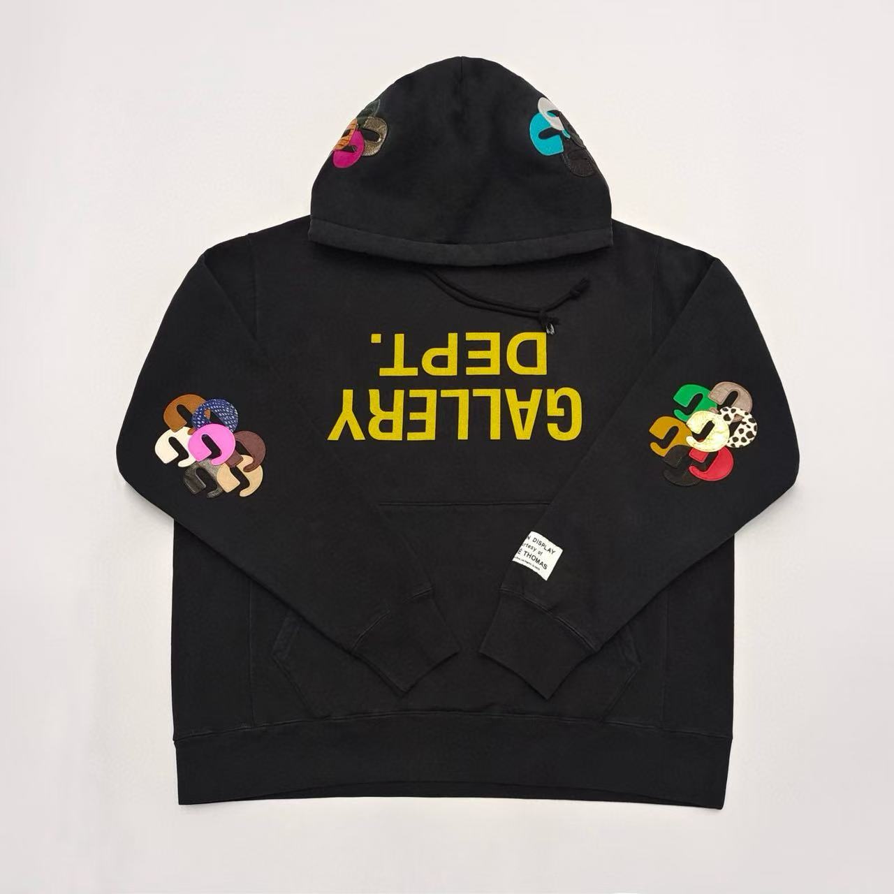 1:1 best quality Gallery dept arm colorful G hoodie black color（fleece inside）