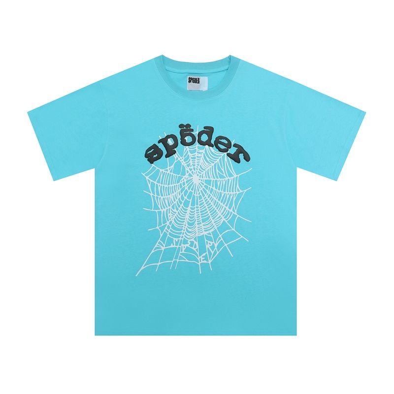 SP5DER New Style Letter Print Web Loose Short Sleeve T-shirt