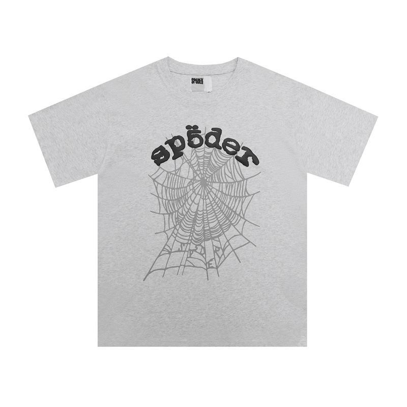SP5DER New Style Letter Print Web Loose Short Sleeve T-shirt