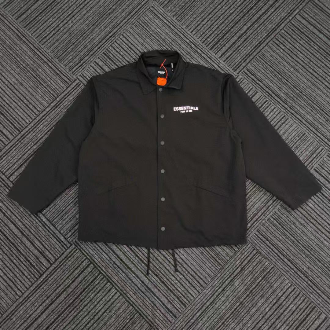 1:1 best quality Fear of God Essentials Coach Jacket FOG 3M