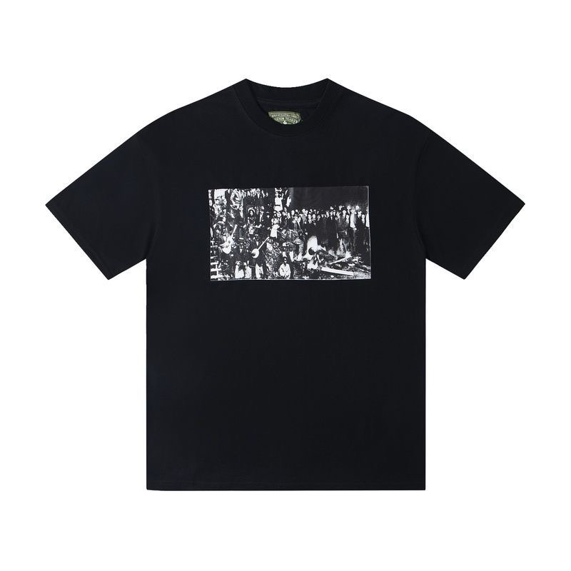 DENIM TEARS classic letter vintage printed short-sleeve T-shirt