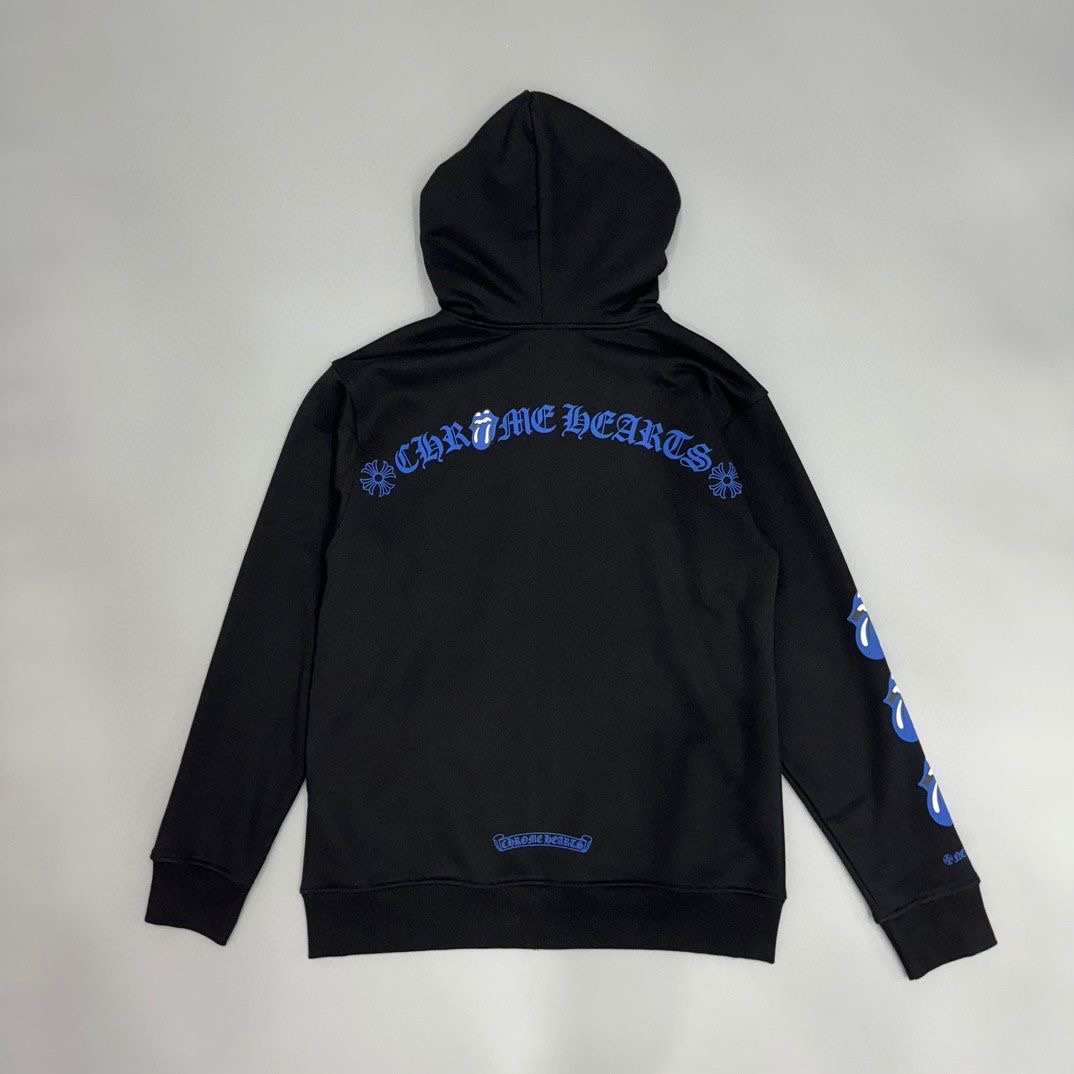 chrome heart Sanskrit Print Hooded Sweatshirt Jacket