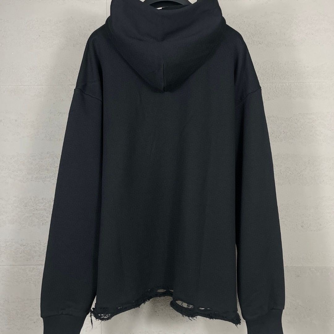 Balenciaga ragged bottom hooded sweatshirt