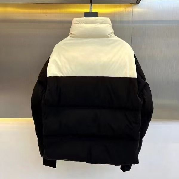 Moncler winter thickened down jacket with 95% white duck down filling for warmth and insulation.