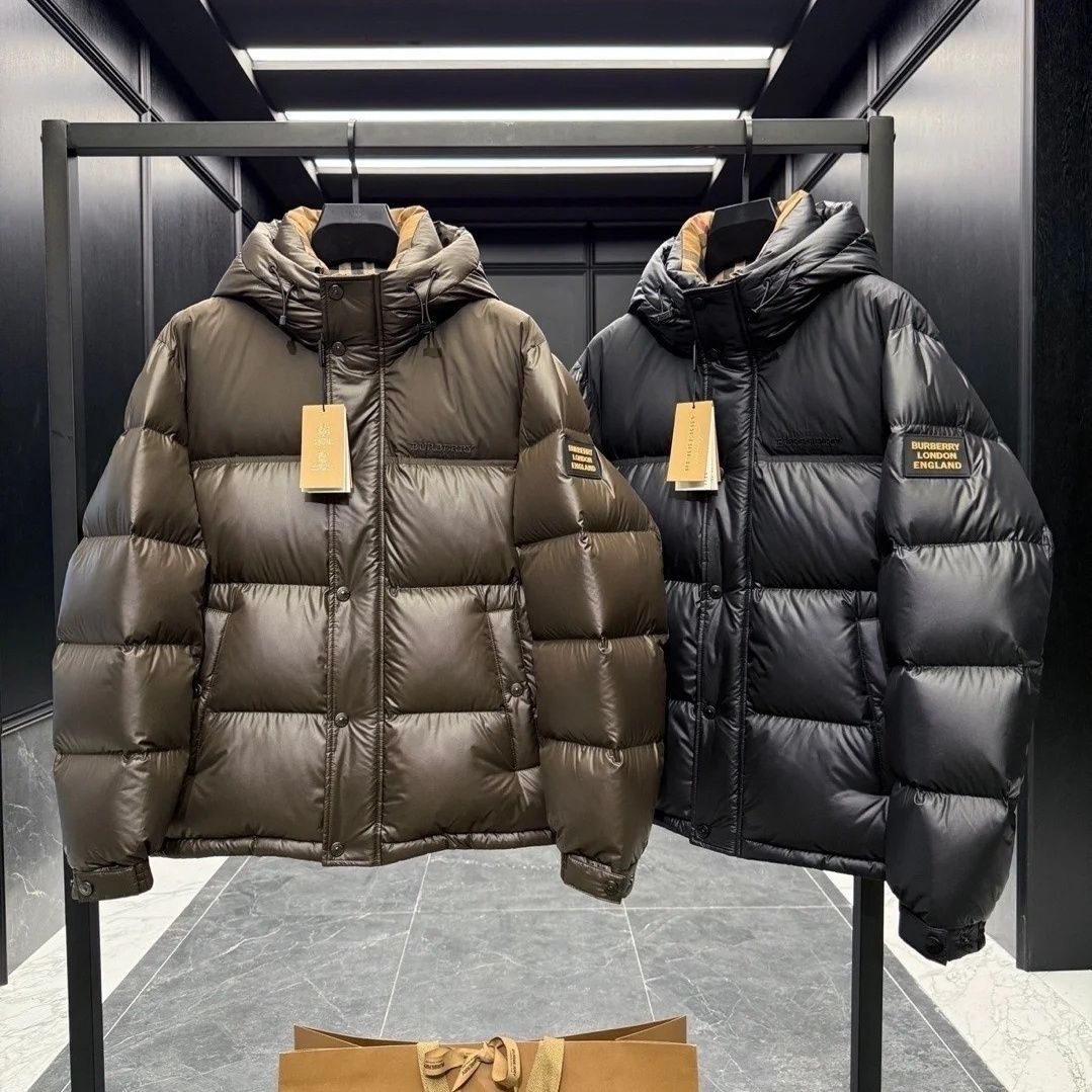 Burberry Thick Casual Duck Down Warm Hoodie Down Jacket