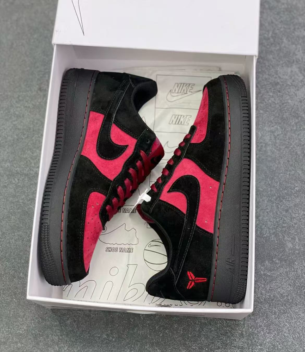 Nike Air Force 1 Low & Kobe pink black