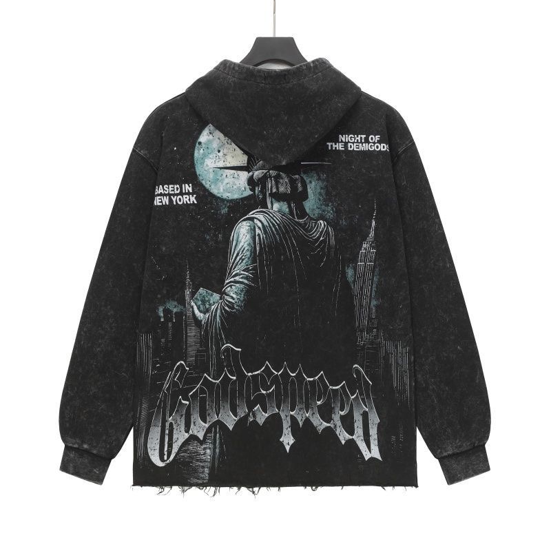 Godspeed Retro Statue of Liberty Hoodie Black