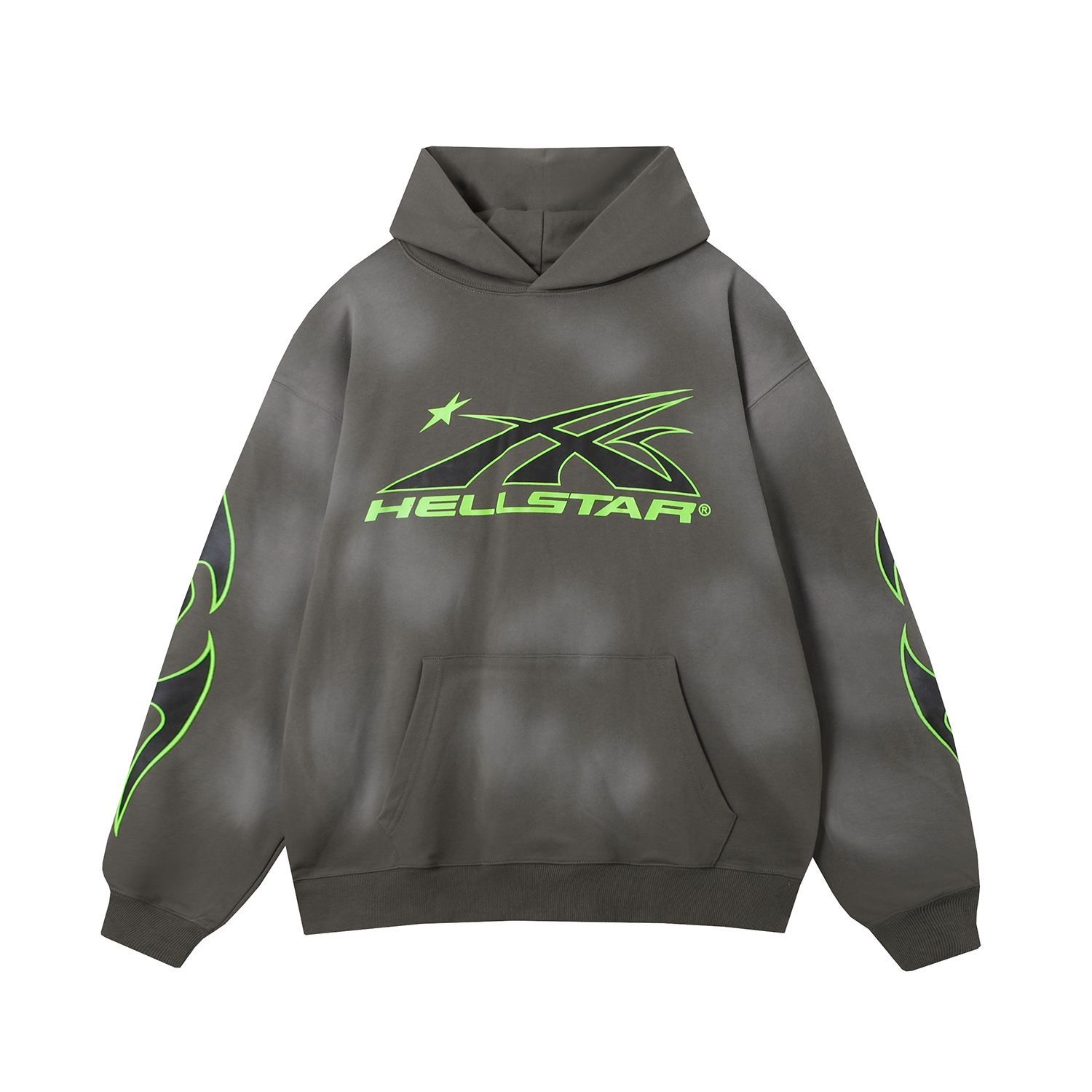 Hellstar Printed Washcoat Hoodie Top Street European and American Demons