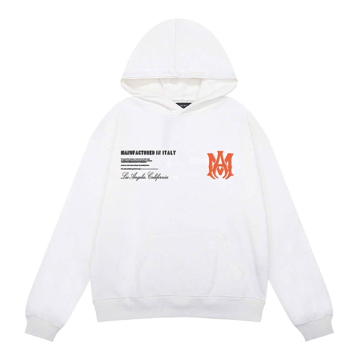 Amiri Arts District poster letter printed looped hoodie sweatshirt