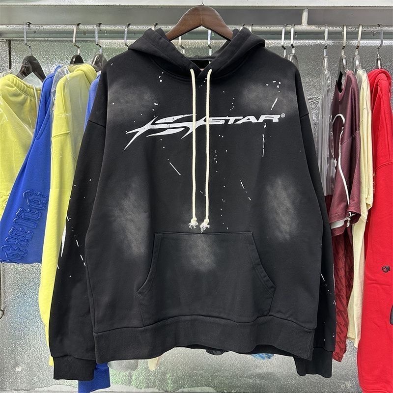 Hellstar Inkjet Hand drawn Printed Loose Cotton Hoodie Notebook