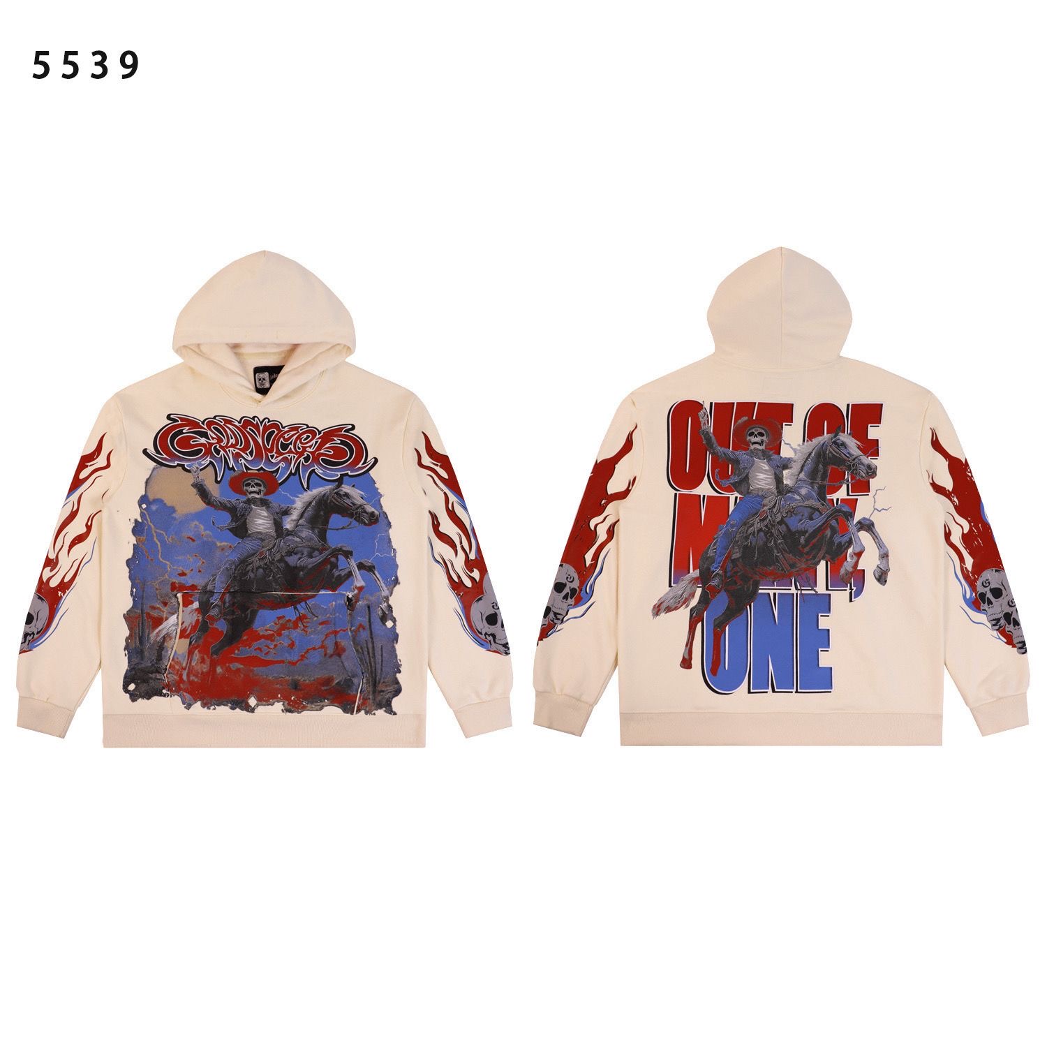 Godspeed Rock Street Retro Washed Vintage Printed Hoodie
