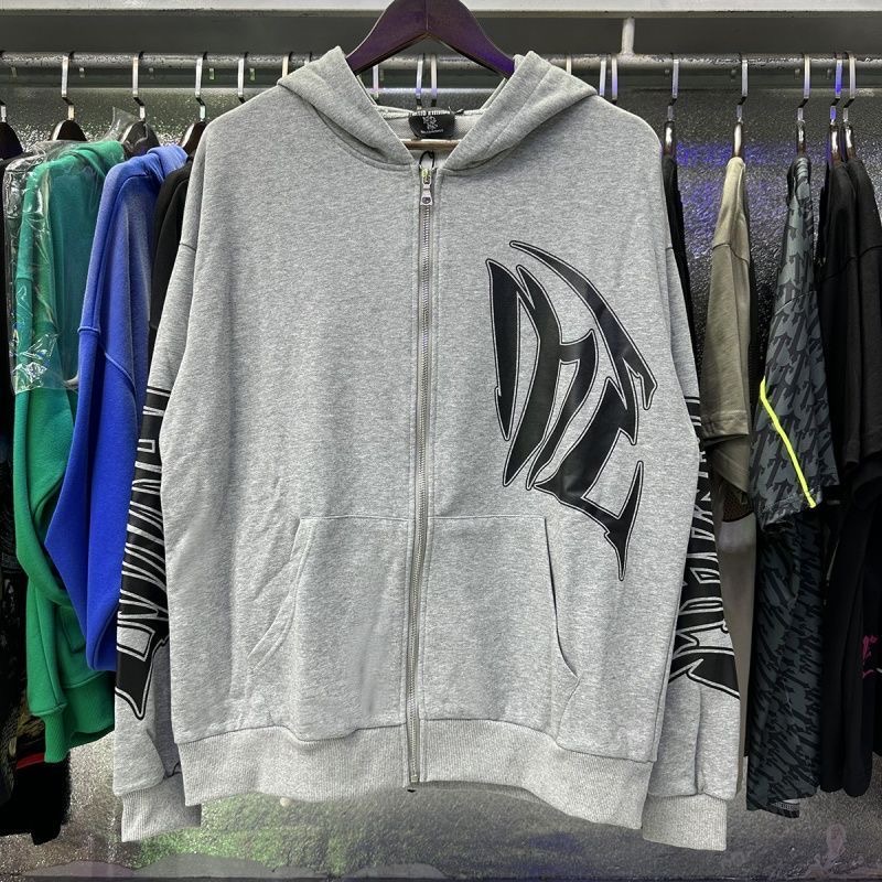 Mixed EMOTION Street Retro Hoodie cardigan Coat