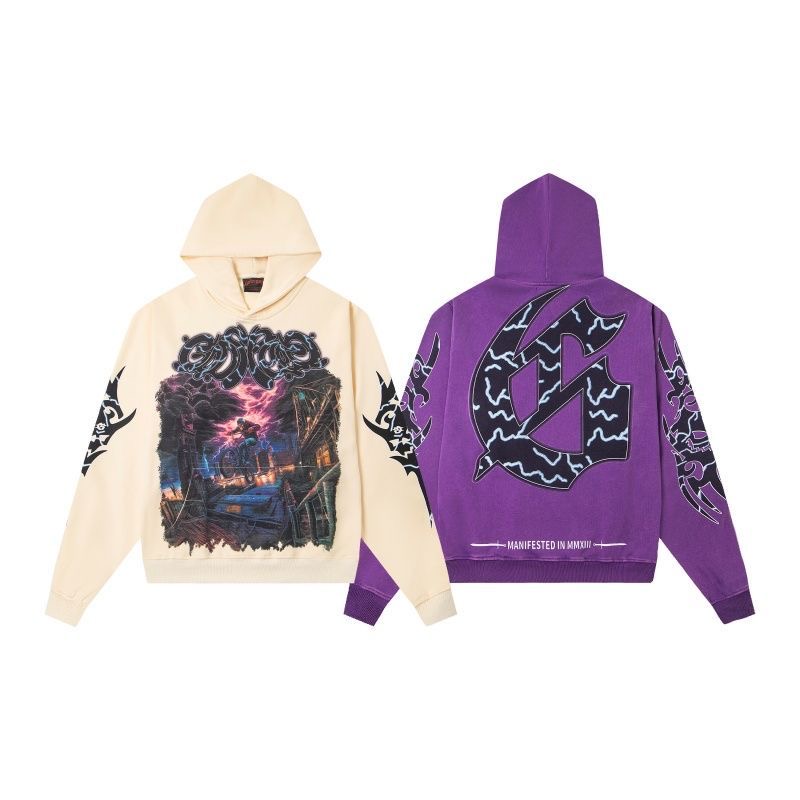 Godspeed American Street Skull Letter Printed Hoodie Couple Versatile Sweatshirt